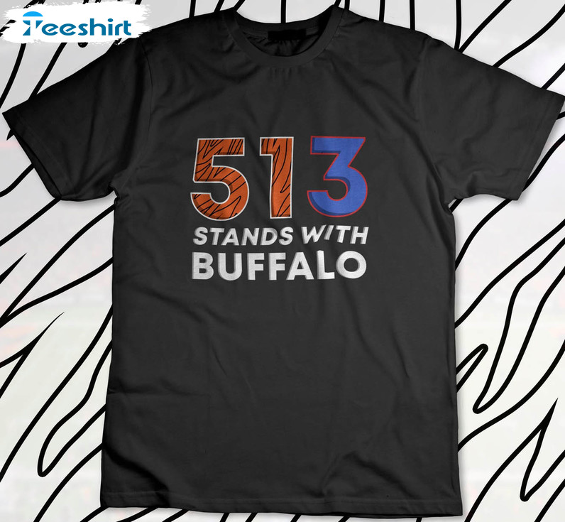 Cincy Shirts 513 Stands With Buffalo Damar Hamlin T-Shirt - TeeHex