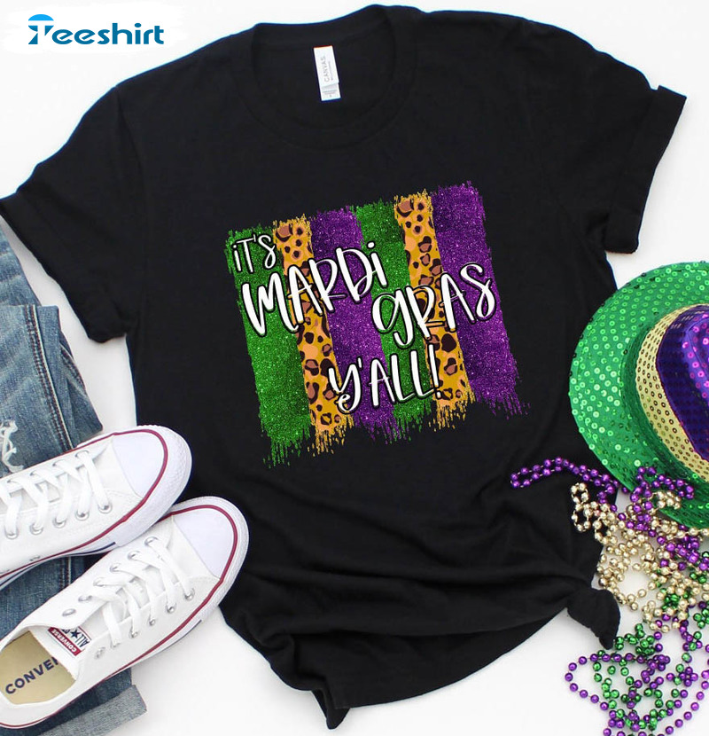 It's Mardi Gras Y'all Vintage Shirt, Mardi Gras Carnival Unisex T-shirt Tee Tops 