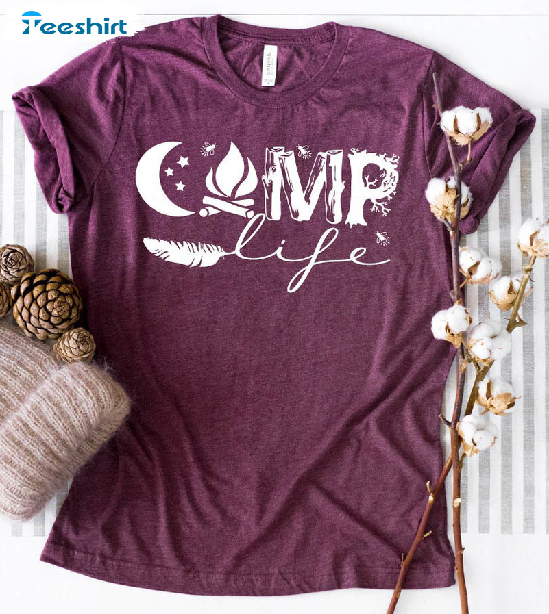 Camp Life Sweatshirt, Summer Vacation Unisex T-shirt Crewneck