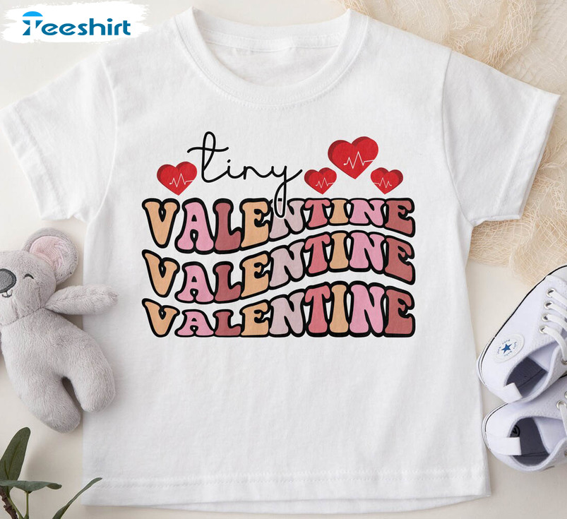 Tiny Valentine Kids Shirt , Valentine's Day Unisex Hoodie Short Sleeve
