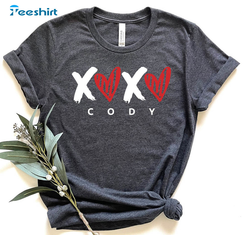 Xoxo Cody Shirt, Cute Valentines Day Sweatshirt Short Sleeve