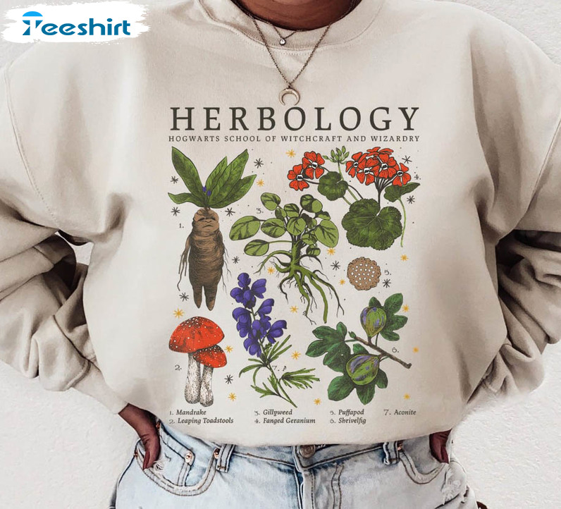 Herbology Plants Sweatshirt, Magic Wizard Unisex T-shirt Crewneck