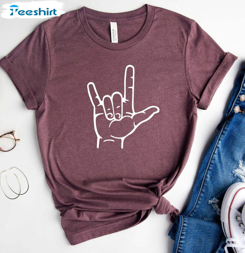 I Love You Shirt, Love Sign Language Unisex T-shirt Unisex Hoodie