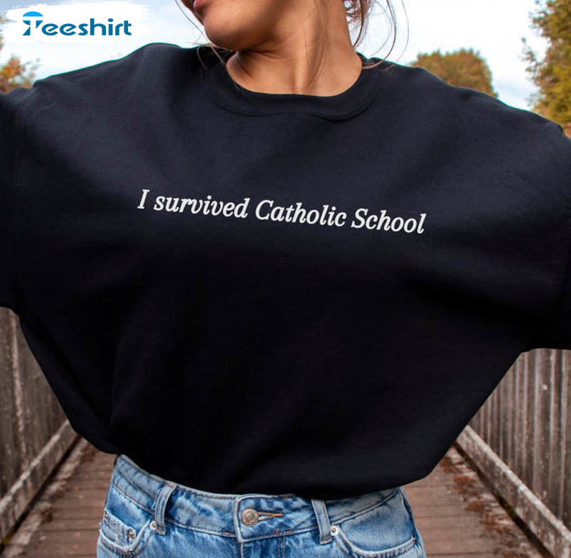 I Survived Catholic School Vintage Shirt, Trending Unisex T-shirt Unisex Hoodie