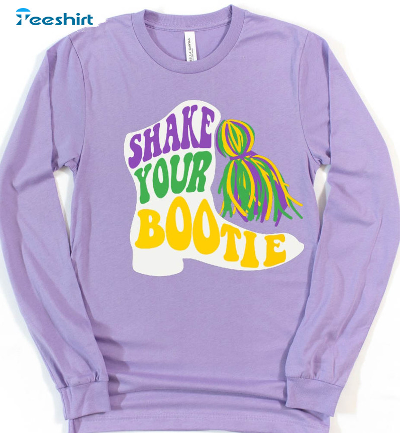 Shake Your Bootie Shirt, Mardi Gras Funny Tee Tops Unisex T-shirt
