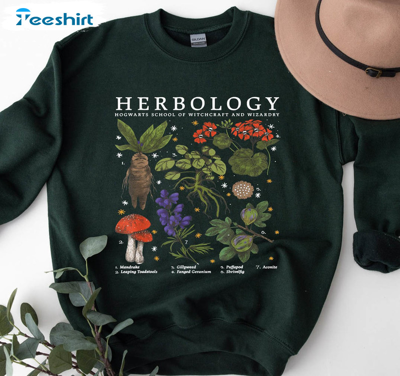 Herbology Sweatshirt, Plants Lover Botanical Crewneck Unisex Hoodie