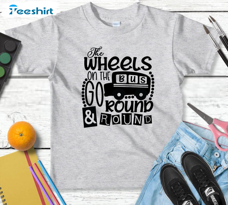 The Wheels On The Bus Vintage Shirt, Go Back To School Unisex Hoodie Long Sleeve