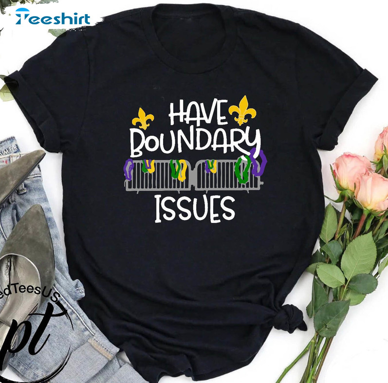 Have Boundary Issues Shirt, Mardi Gras Carnival Unisex Hoodie Sweater