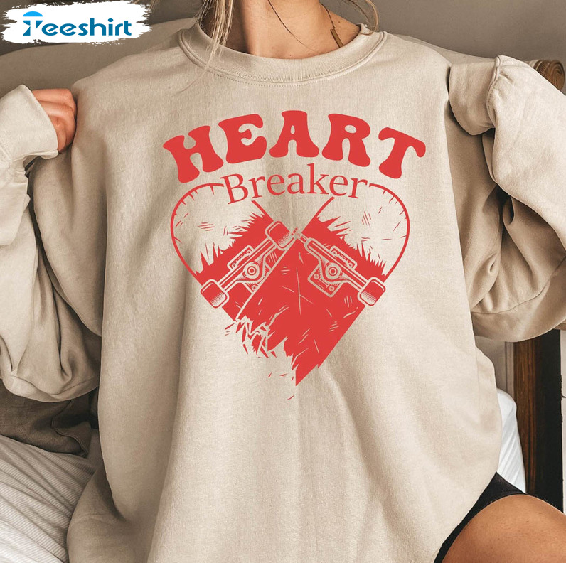 Heartbreaker Valentine Day Shirt, Vintage Unisex T-shirt Short Sleeve