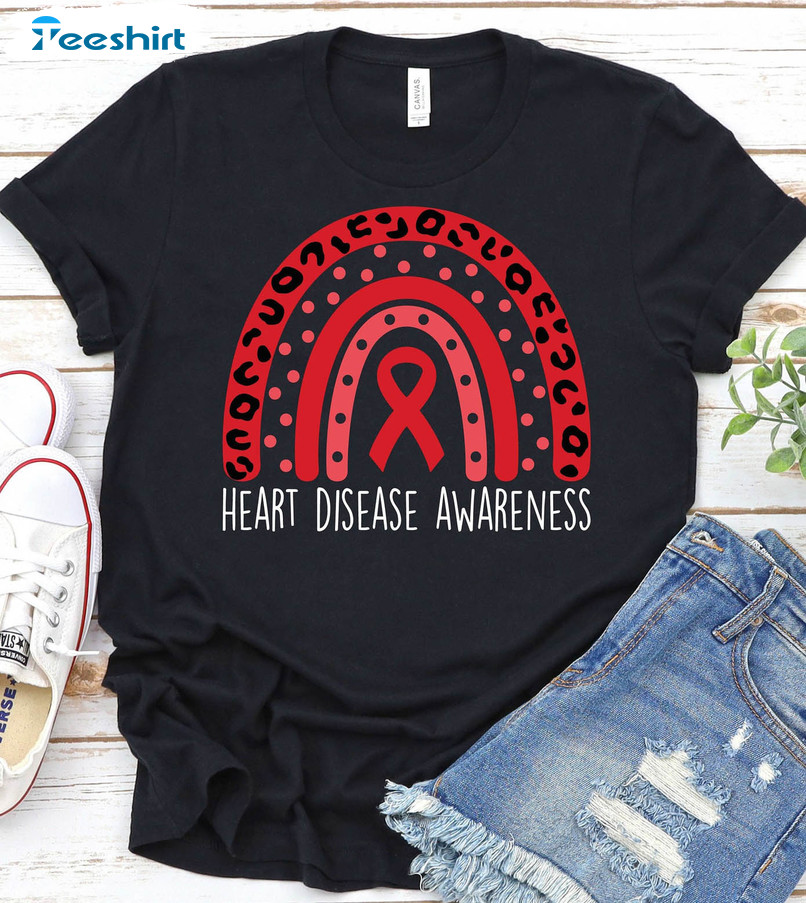 Heart Disease Awareness Shirt , Heart Attack Survivor Short Sleeve Tee Tops