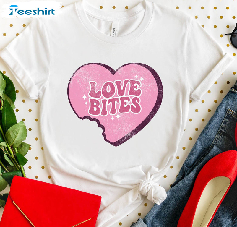 Love Bites Shirt, Valentine Day Sweatshirt Unisex Hoodie