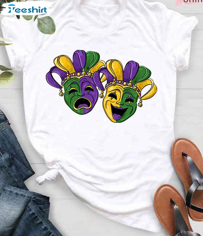 Mardi Gras Mask Funny Shirt, Trending Sweatshirt Unisex T-shirt