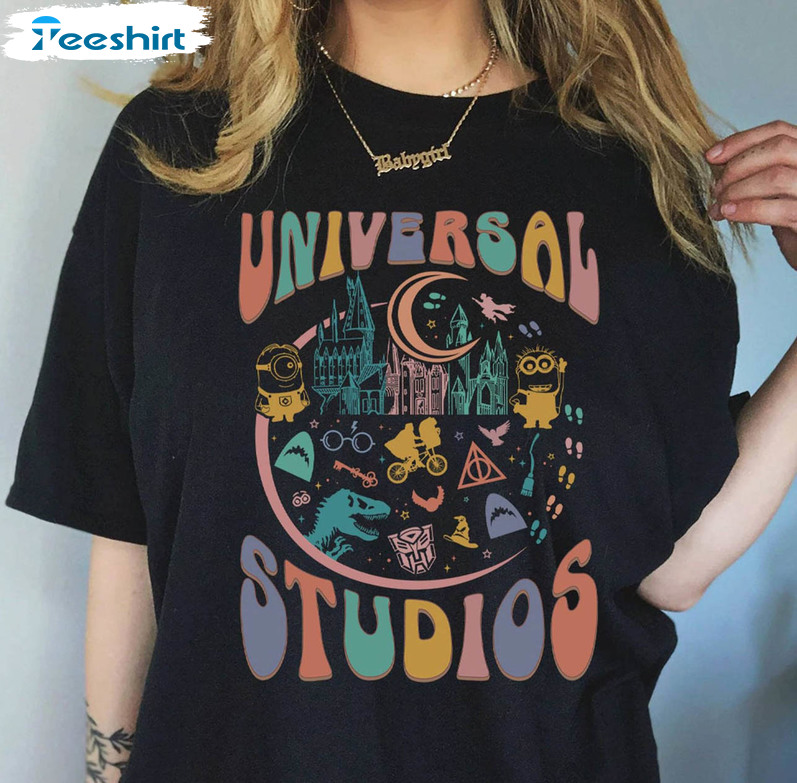 Universal Studio Vintage Shirt, Family Disney Short Sleeve Unisex Hoodie