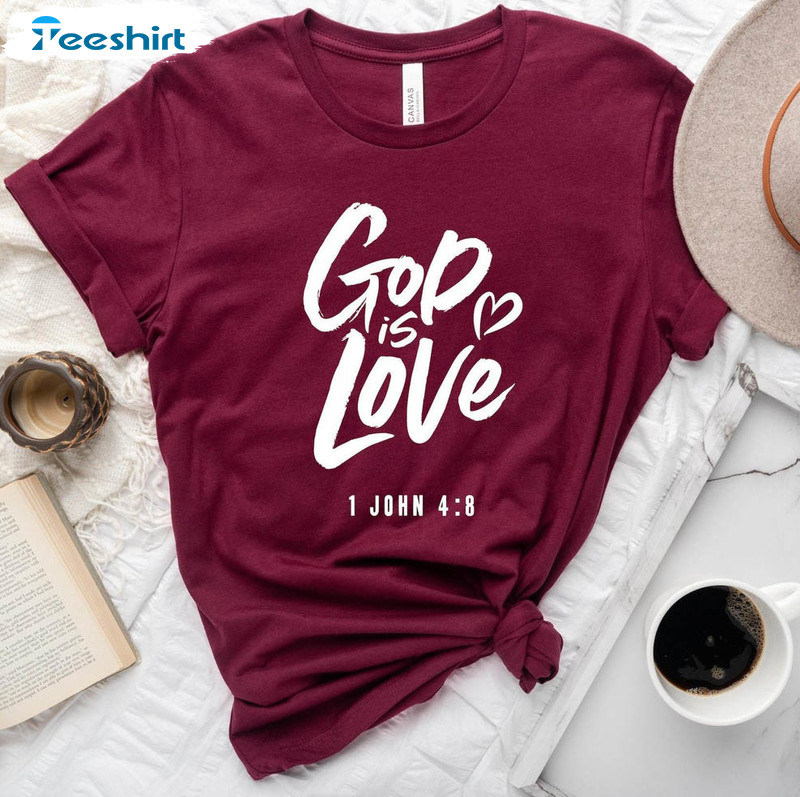 God Is Love Vintage Shirt, Trending Christian Unisex Hoodie Short Sleeve