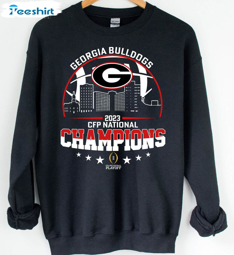 Georgia Bulldogs Champions Vintage Shirt, National Champions 2023 Unisex T-shirt Short Sleeve