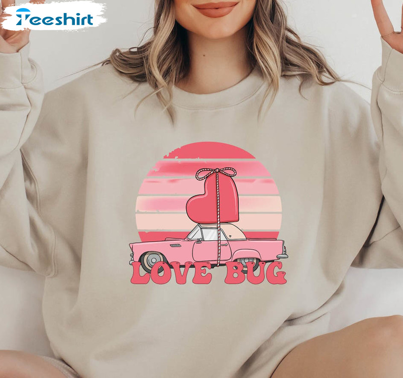 Love Bug Valentines Sweatshirt , Funny Sweatshirt Unisex Hoodie