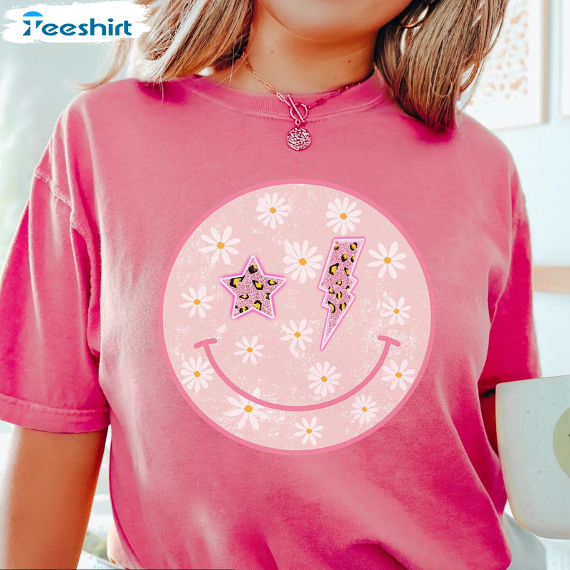 Retro Smiley Valentines Shirt, Good Vibes Unisex T-shirt Long Sleeve