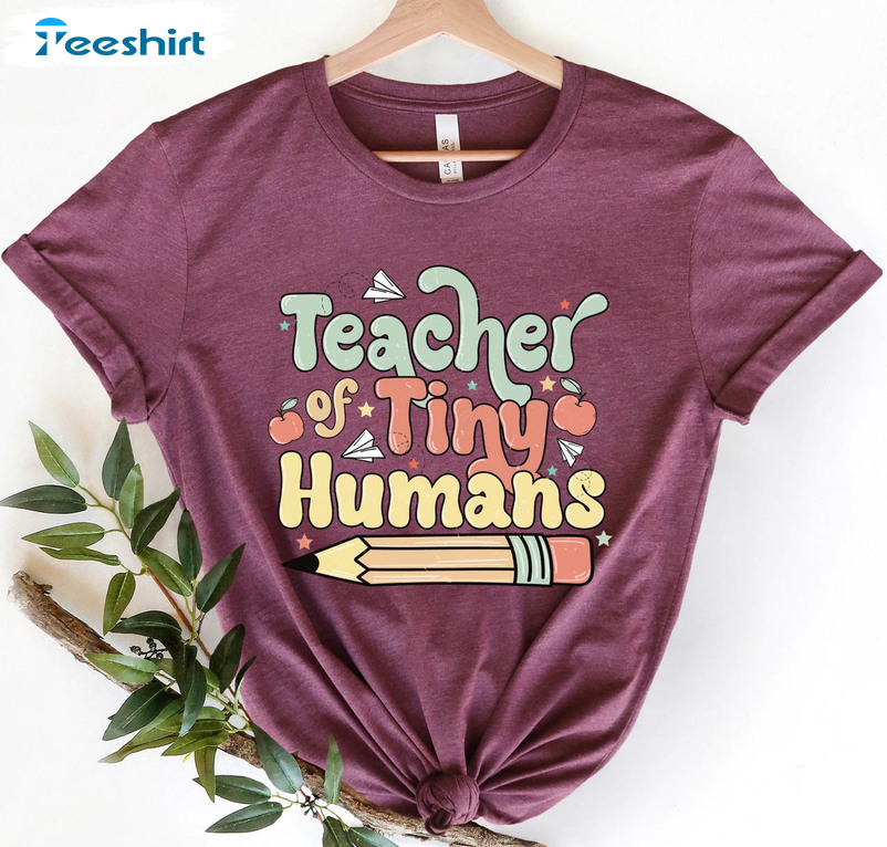 Teacher Tiny Humans Shirt, It's A Good Day To Teach Tiny Humans Short Sleeve Unisex Hoodie