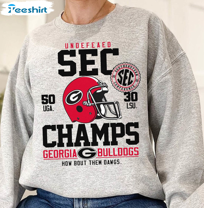 Georgia Bulldogs Champions Shirt, Uga Sec Championships Long Sleeve Unisex T-shirt