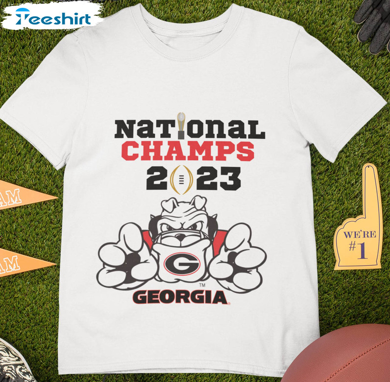 National Championship 2023 Shirt, Georgia Bulldogs Go Dawg Unisex Hoodie Long Sleeve