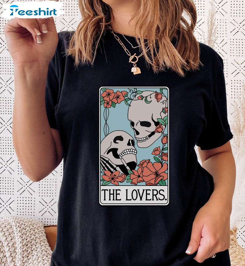 The Lovers Tarot Card Funny Shirt, Trending Unisex Hoodie Crewneck