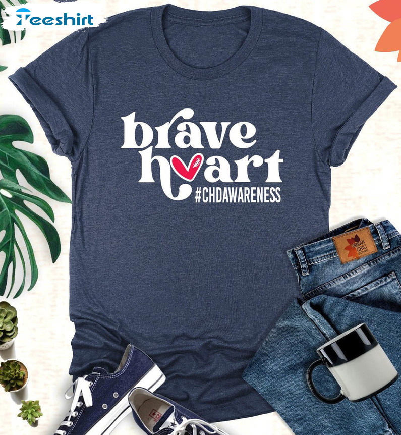 Brave Heart Shirt, Chd Awareness Unisex T-shirt Short Sleeve