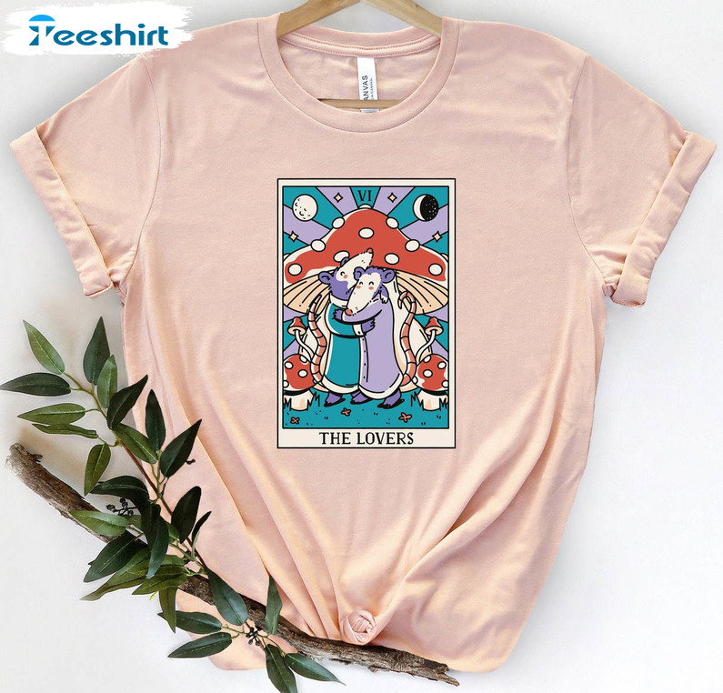 The Lovers Tarot Card Funny Shirt, Valentine Day Crewneck Unisex Hoodie