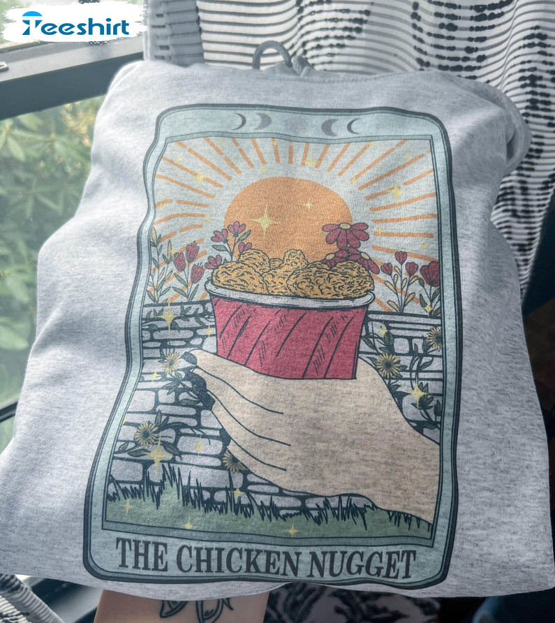 The Chicken Nugget Tarot Card Shirt, Trending Long Sleeve Unisex T-shirt