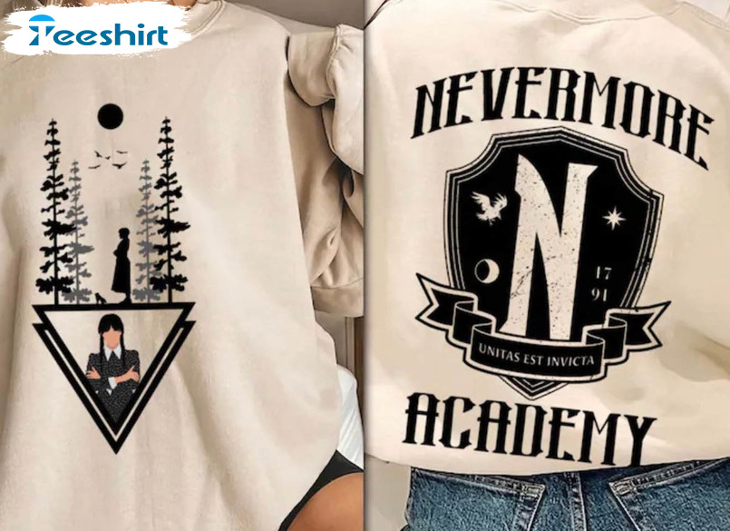 Nevermore Academy Shirt, Wednesday Addams Sweatshirt Unisex Hoodie