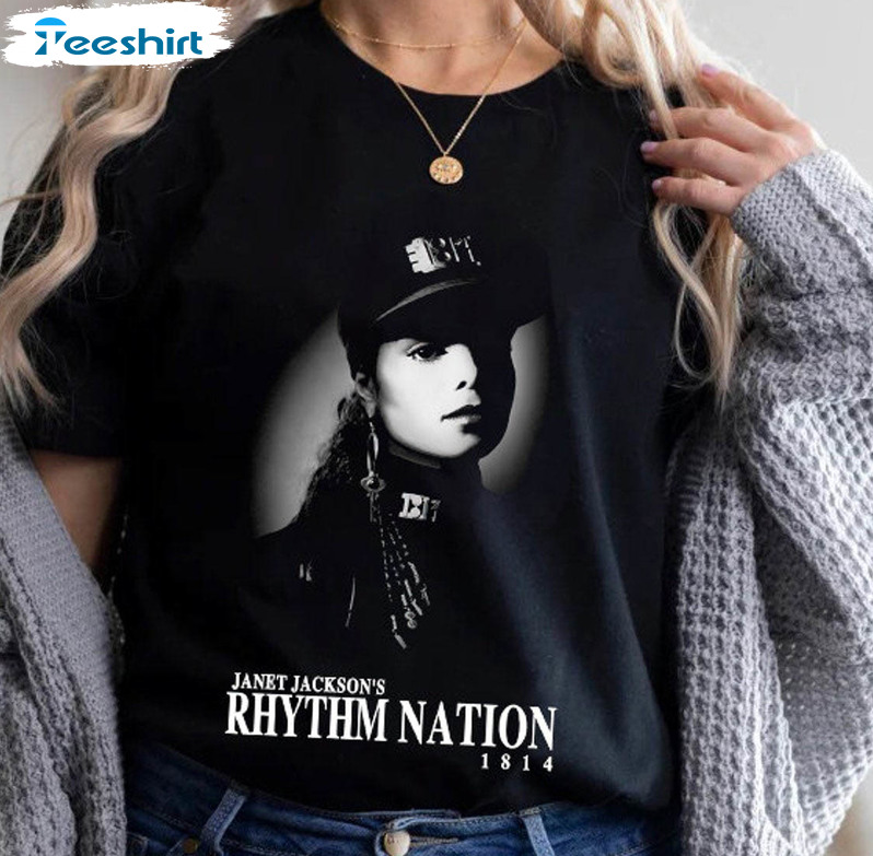 Vintage Janet Jackson Shirt, Rhythm Nation Janet Jackson Hoodie Long Sleeve