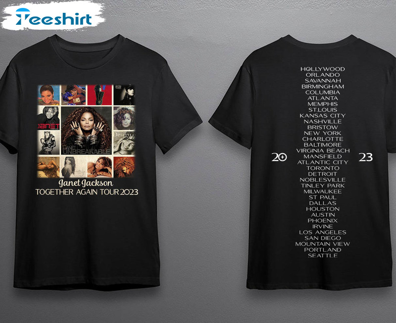 Janet Jackson Together Again Tour 2023 Shirt, Trending Unisex Hoodie Hoodie
