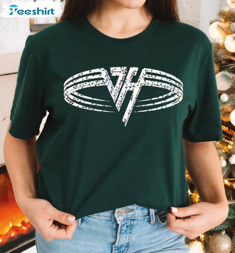 Van Halen Rock Band Shirt, Vintage Short Sleeve Crewneck