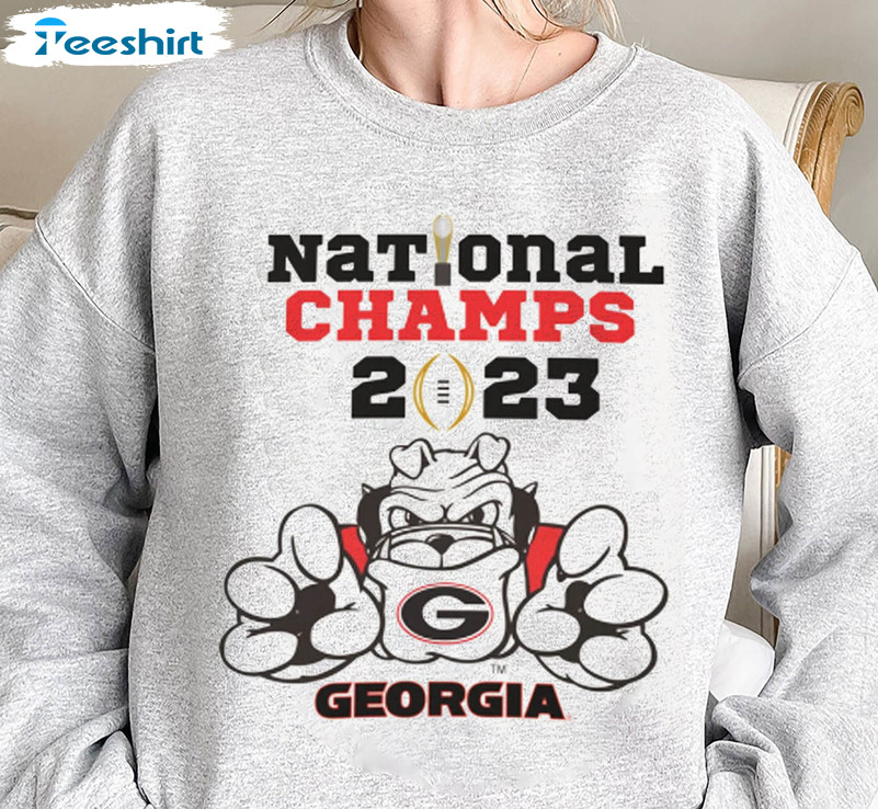 Georgia Bulldogs Champs 2023 Shirt, Georgia Bulldogs Short Sleeve Crewneck