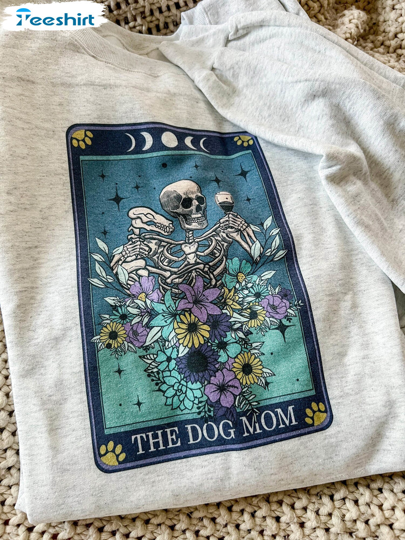 Dog Mom Tarot Card Shirt, Dog Lover Crewneck Unisex T-shirt