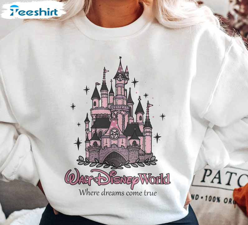 Where Dreams Come True Shirt, Disney Rainbow Castle Unisex T-shirt Short Sleeve