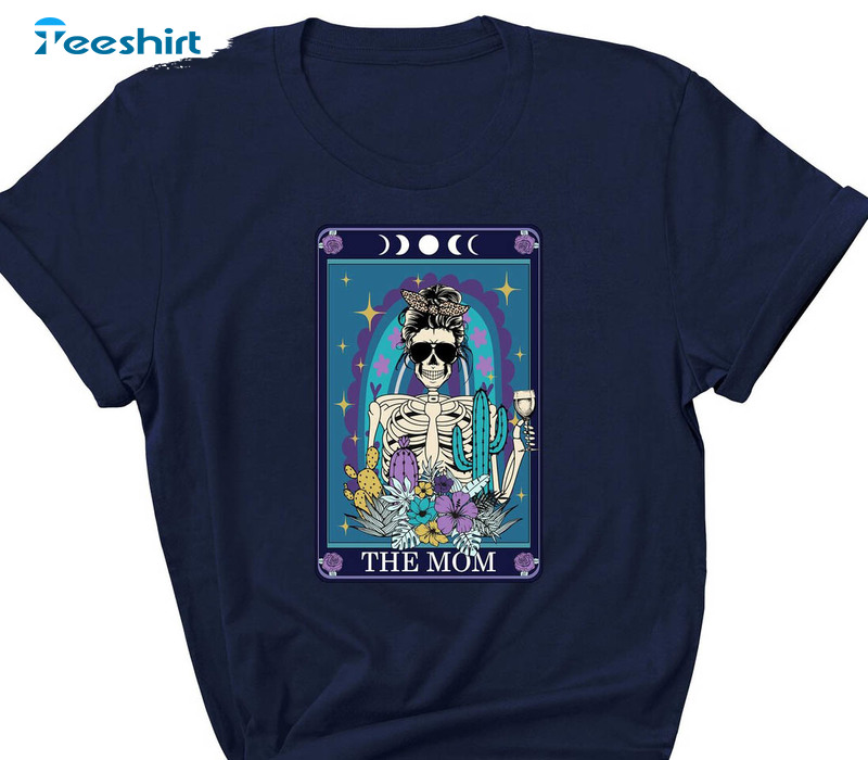 Dog Mom Tarot Card Shirt, Skeleton Tarot Unisex T-shirt Short Sleeve