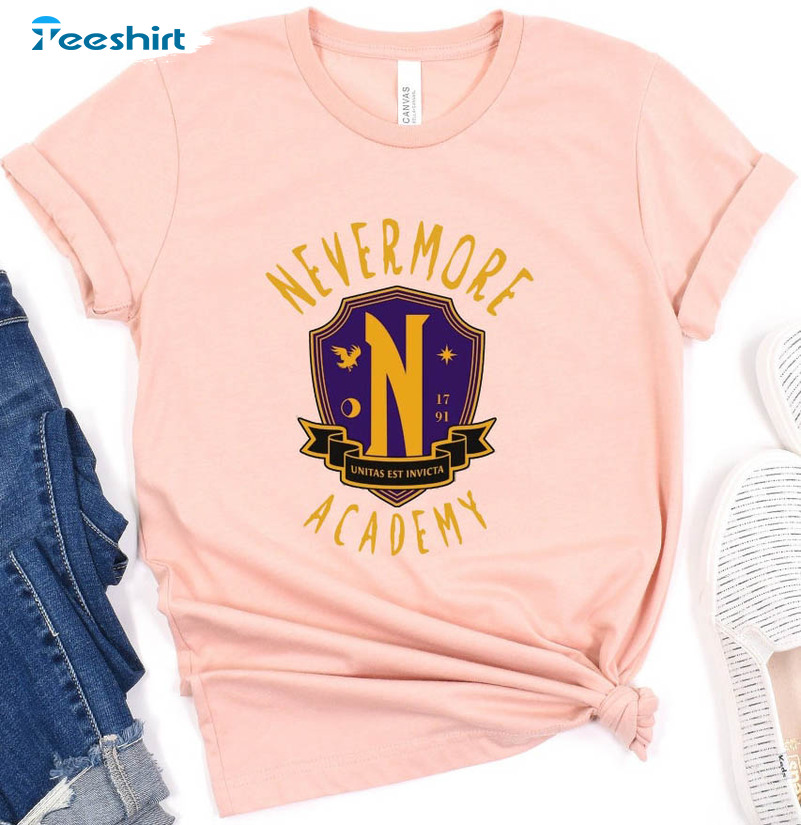 Nevermore Academy Vintage Shirt, Wednesday Addams Short Sleeve Unisex T-shirt