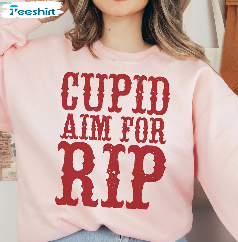 Cupid Aim For Rip Sweatshirt, Western Country Unisex Hoodie Long Sleeve