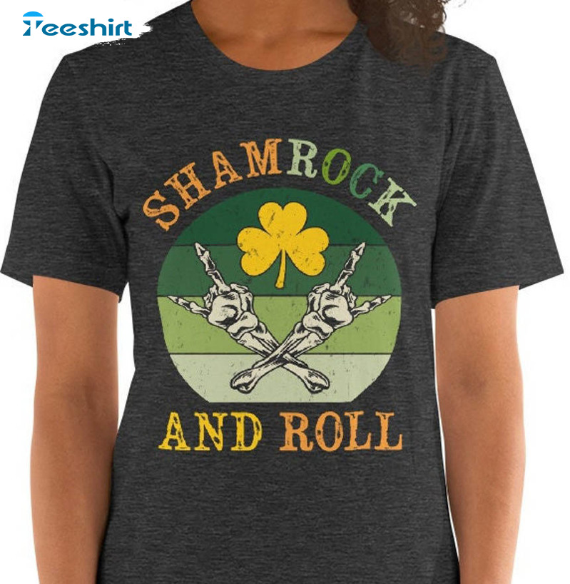 Shamrock And Roll Funny Shirt, Lets Get Clover Tee Tops Unisex Hoodie