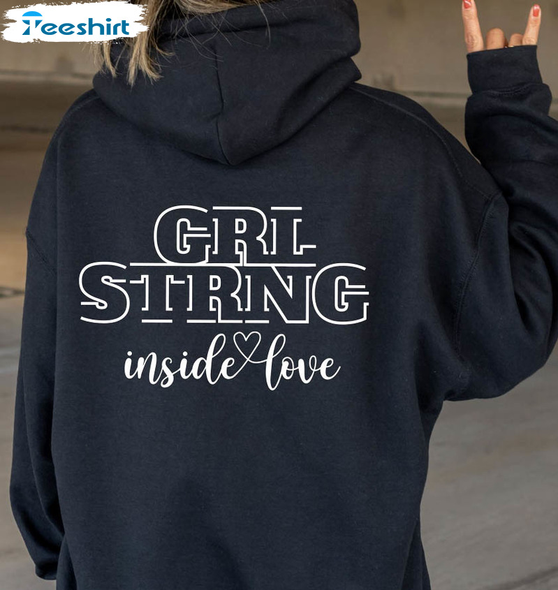 Girl Strong Inside Love Shirt, Valentines Day Tee Tops Short Sleeve