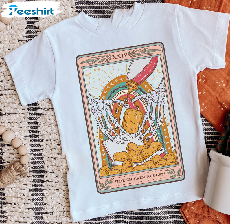 The Chicken Nugget Tarot Card Shirt, Vintage Unisex T-shirt Long Sleeve