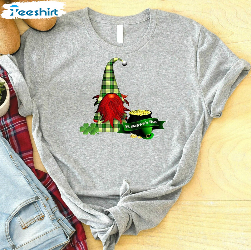 St Patrick S Day Gnome Funny Shirt, Saint Patrick's Day Crewneck Unisex Hoodie