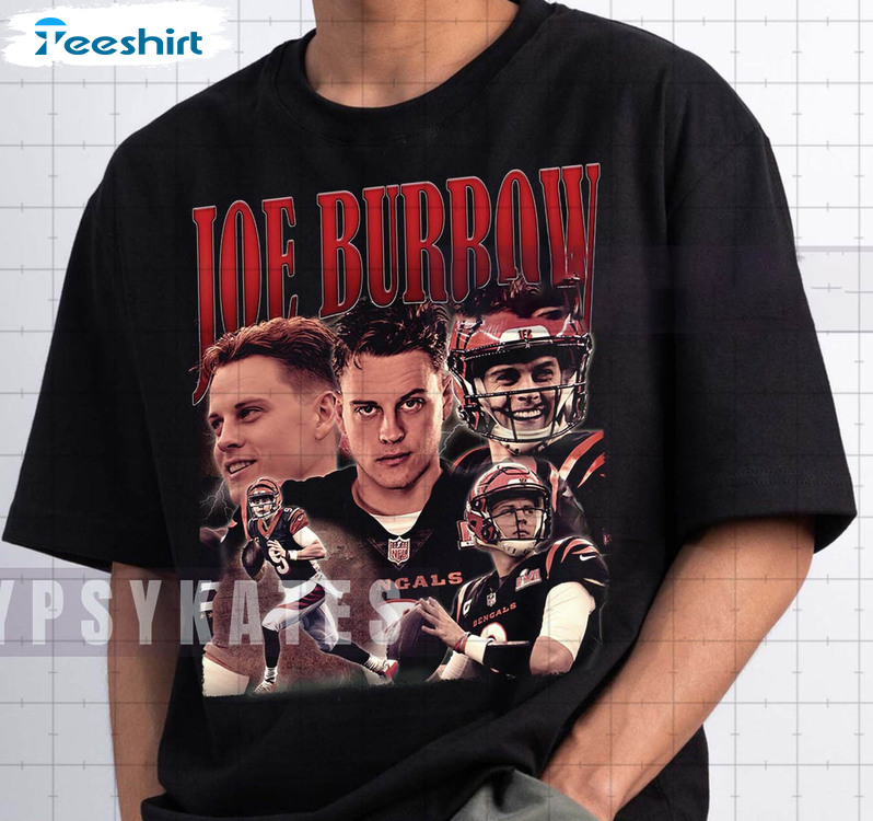 Joe Burrow Trendy Shirt, Vintage Unisex T-shirt Crewneck