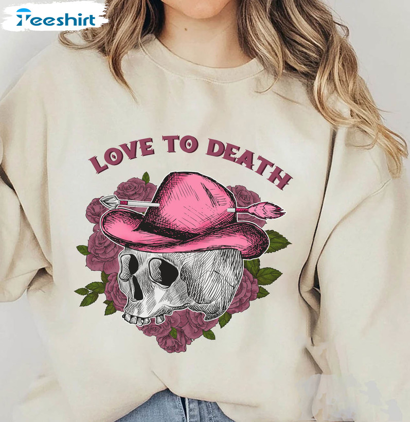 Love To Death Vintage Shirt, Funny Valentine's Day Tee Tops Unisex Hoodie