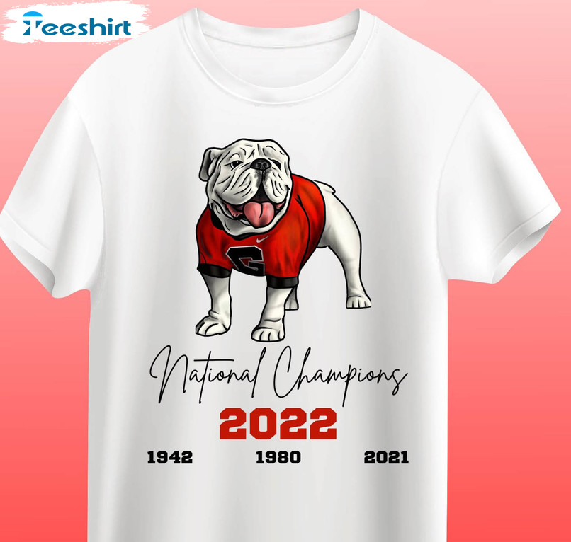 National Champions 2022 Georgia Shirt Trending Football Short Sleeve Hoodie