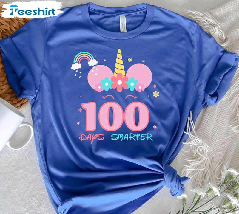 Unicorn 100 Days Of School Shirt, Disney Long Sleeve Sweatshirt