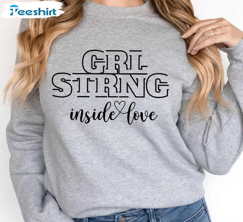 Girl Strong Inside Love Shirt, Vintage Short Sleeve Unisex T-shirt