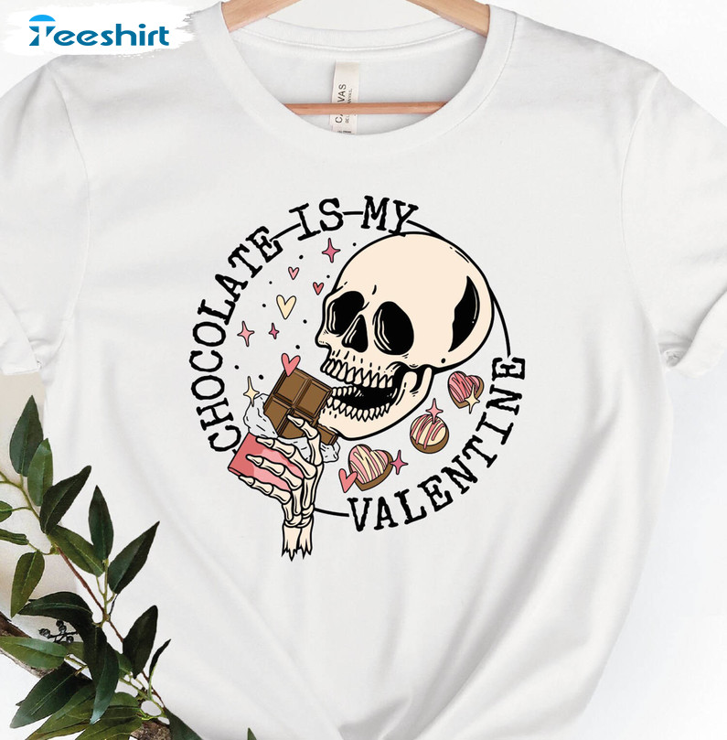 Chocolate Is My Valentine Vintage Shirt, Trending Short Sleeve Unisex T-shirt