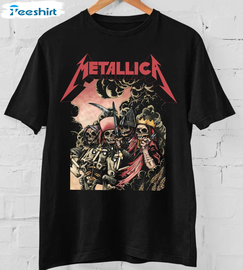 Vinatge Metallica Trendy Shirt, Metallica The Four Horsemen Short Sleeve Sweatshirt