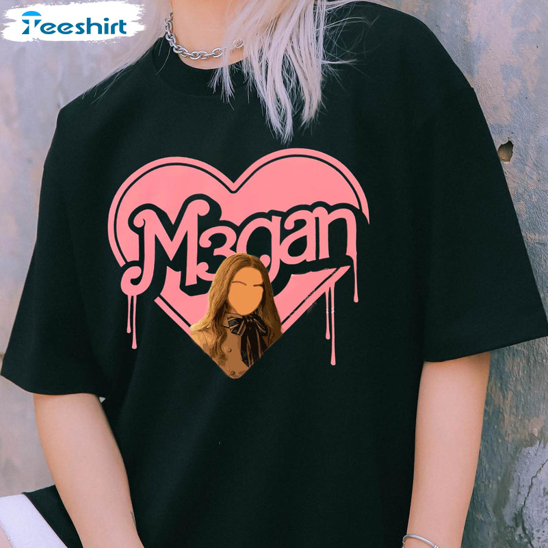 Heart M3gan Shirt, You Should Probably Run Long Sleeve Unisex Hoodie